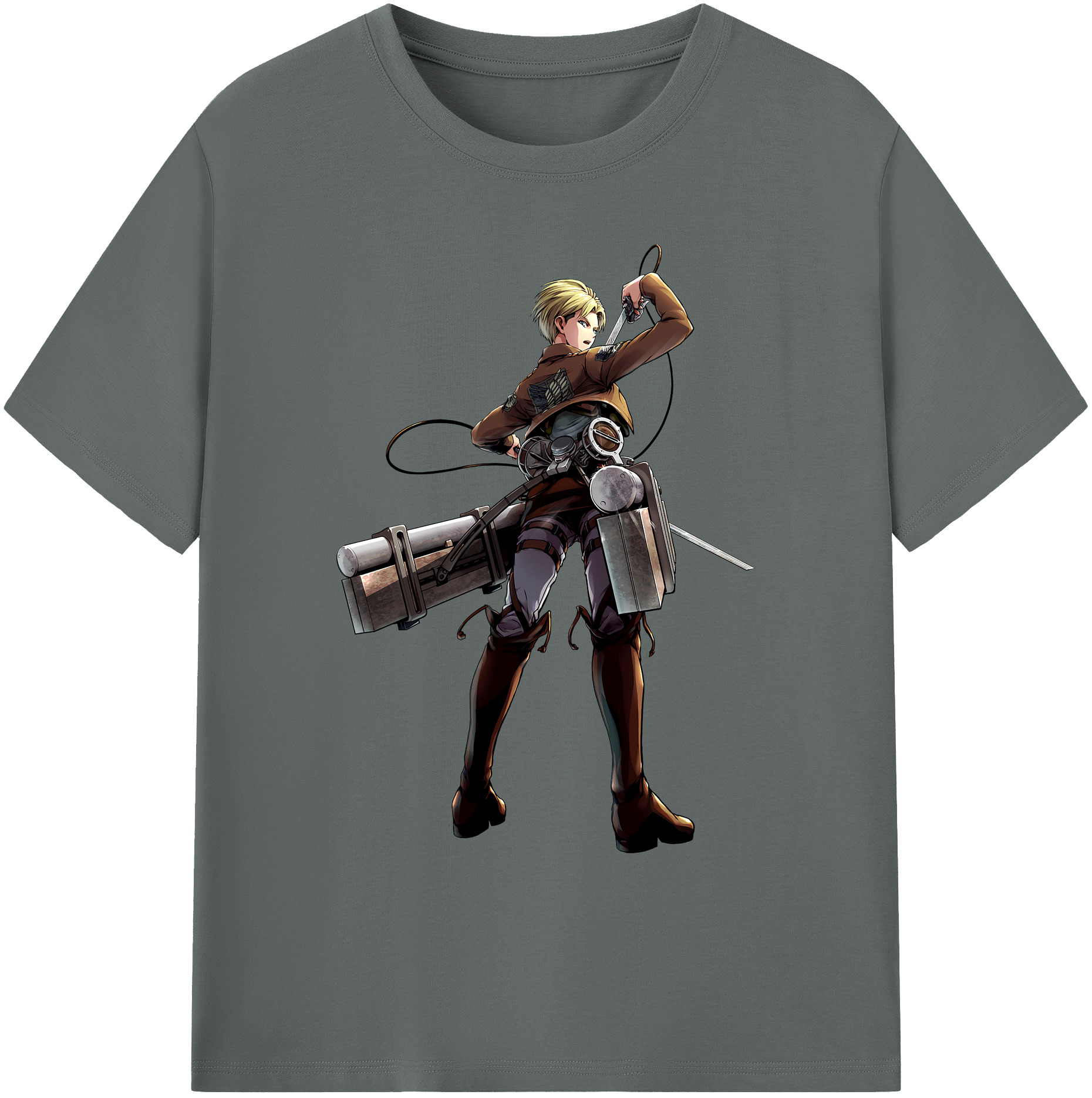 （画像用） 進撃の巨人 Attack on Titan 綿100％ メンズ半袖Tシャツ｜肌触りやわらか＆通気性